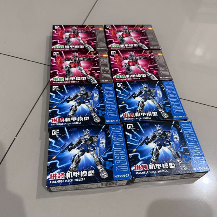 Mecha Warrior Mini Gundam Assembly Robot Mainan Edukasi Anak