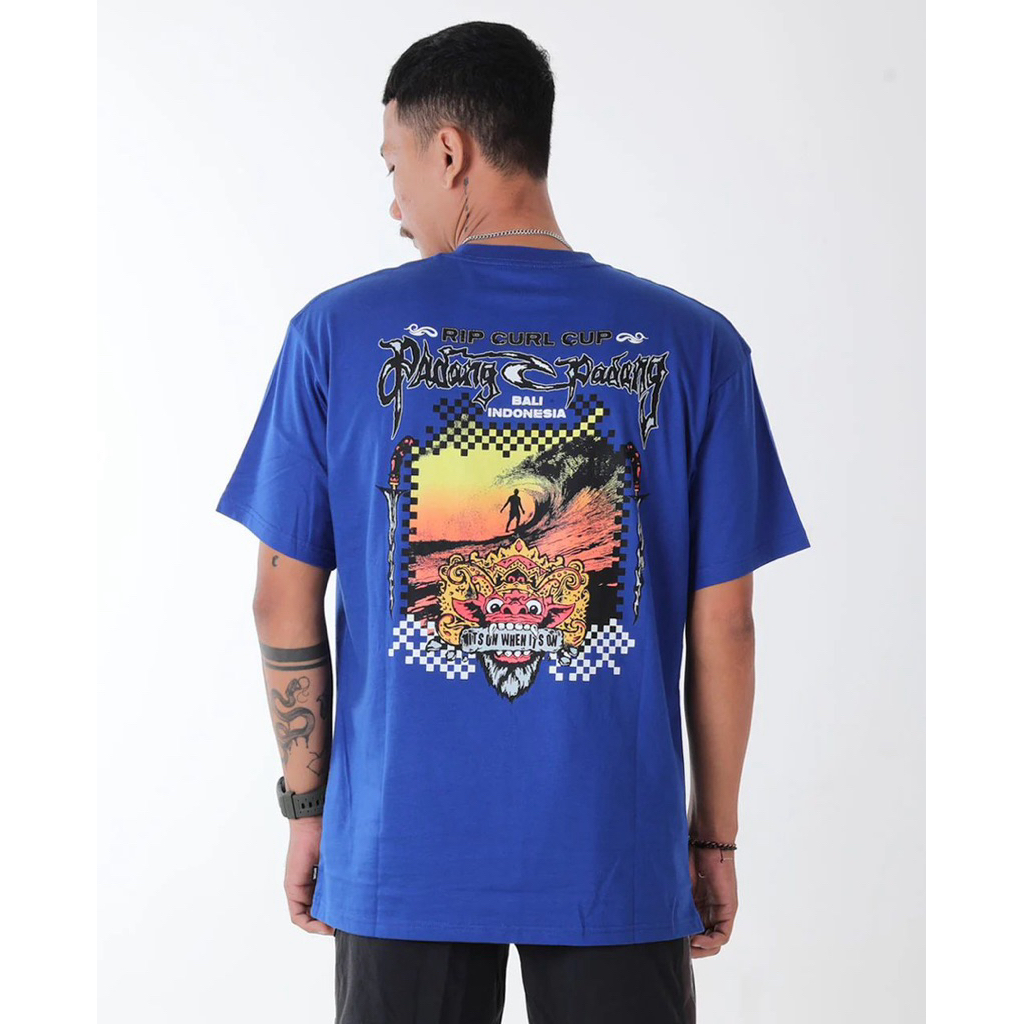 Kaos Ripcurl Padang Padang Cup Poster Biru