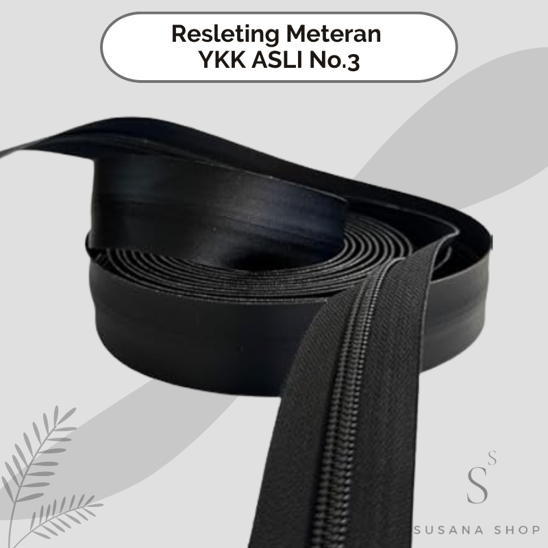 Resleting Meteran YKK Asli No.3 - YKK ASLI No 3 per Meter