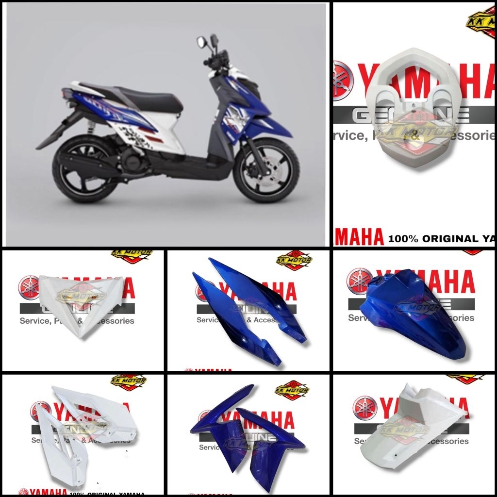COVER BODY HALUS SATUAN X-RIDE, X RIDE 115 BIRU PUTIH ORIGINAL YAMAHA