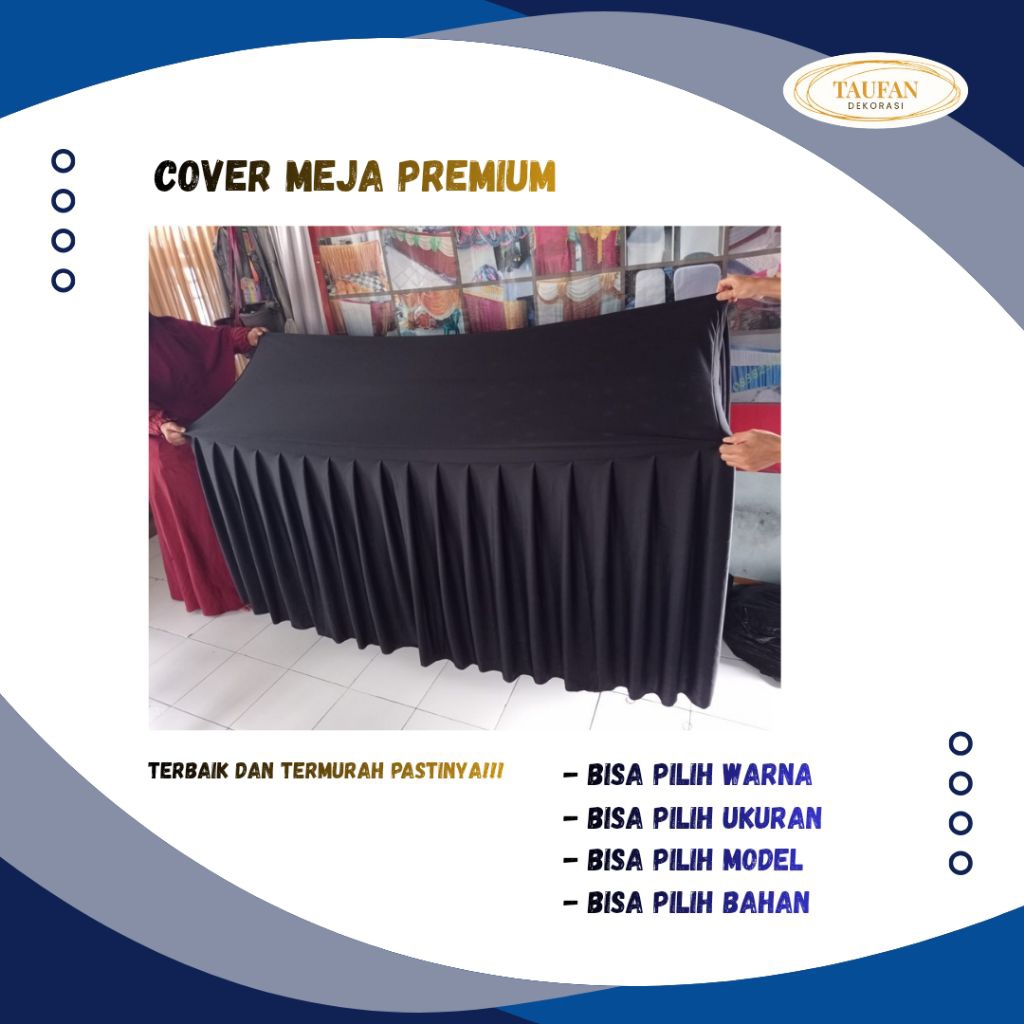COVER MEJA REMPEL - UNTUK CATERING DAN PESTA#200 X 60 X 75CM