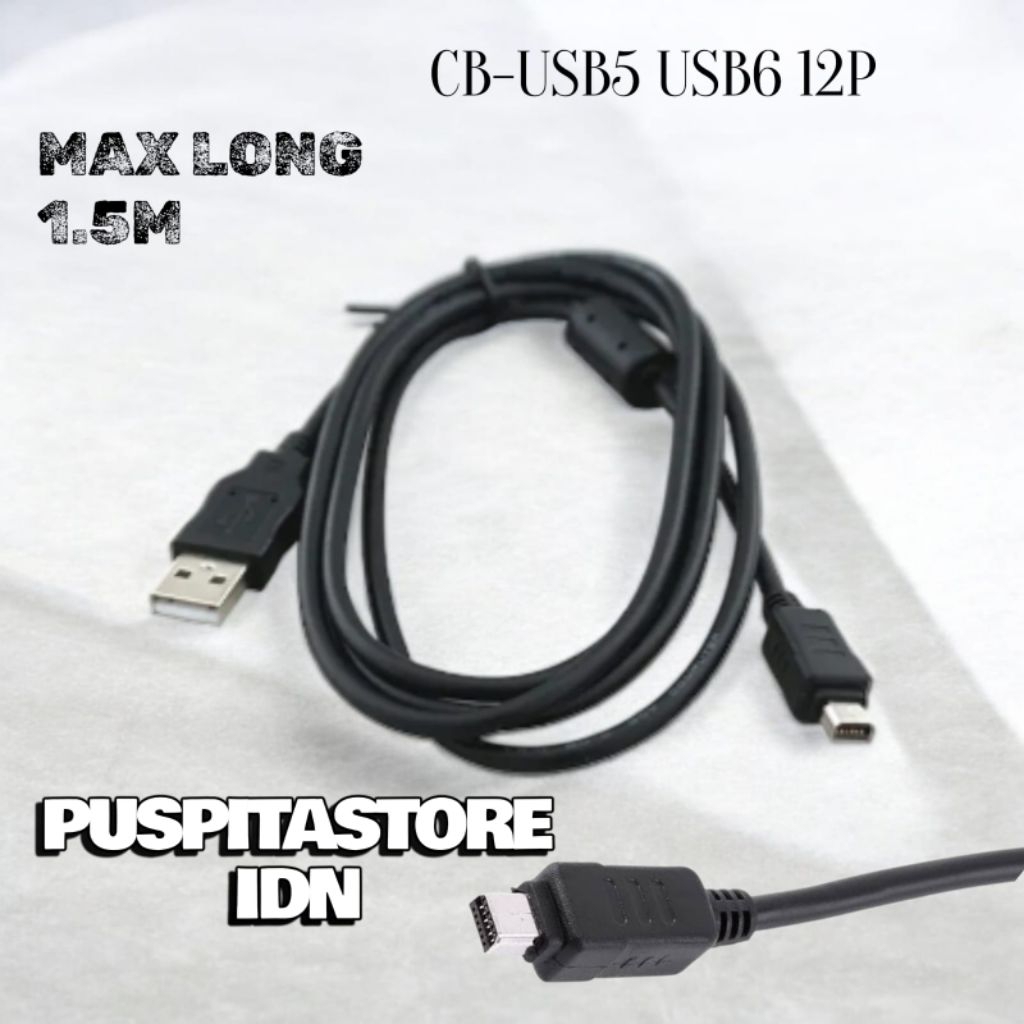 Kabel Charger USB Olympus Stylus MJU 500 600 700 710 800 810 - Kabel Plug 12Pin