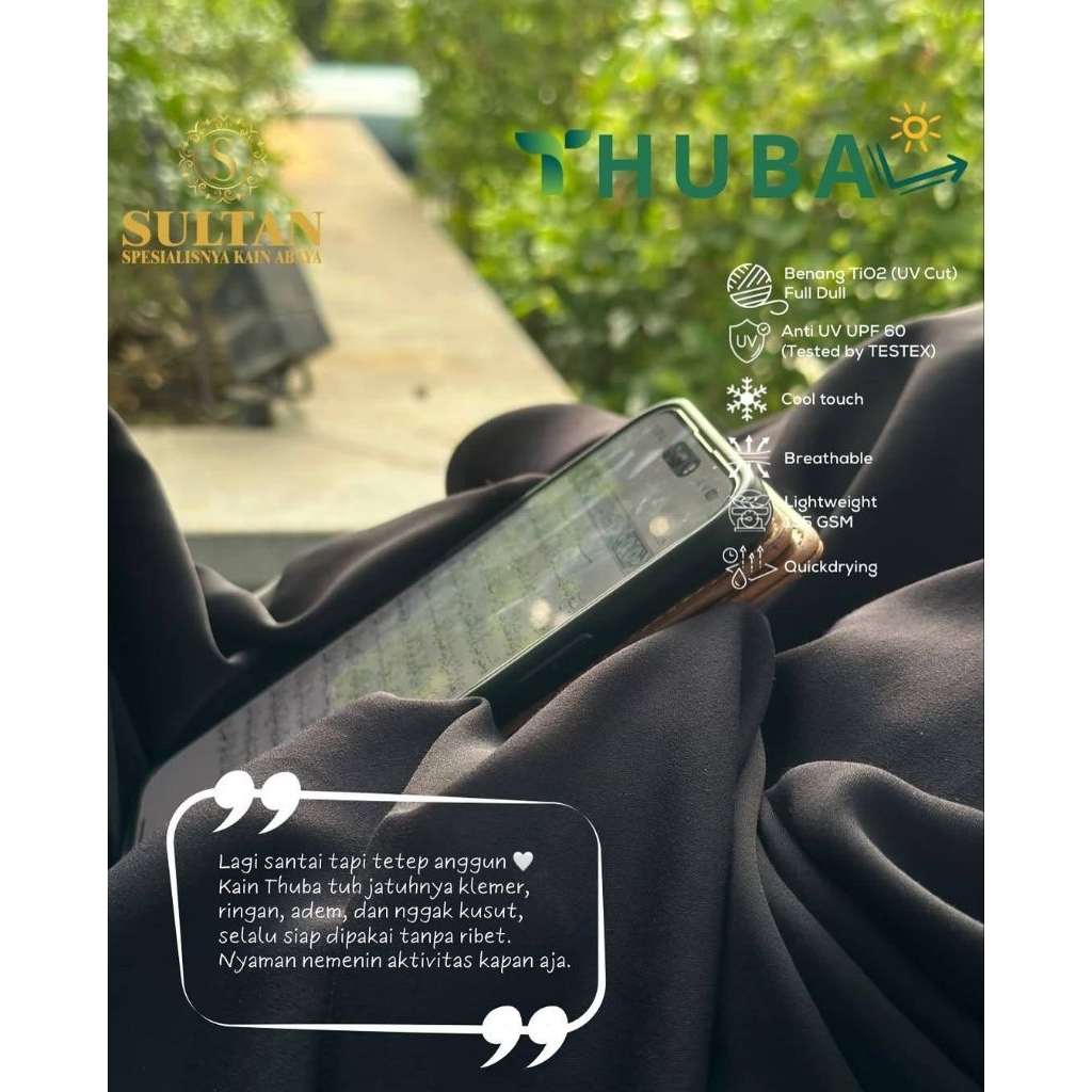 Kain Sultan Abaya Indonesia THUBA Anti-UV