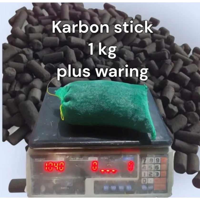 Karbon aktif stick 1kg plus waring / karbon aktif / karbon stick / karbon stik / filter air / carbon