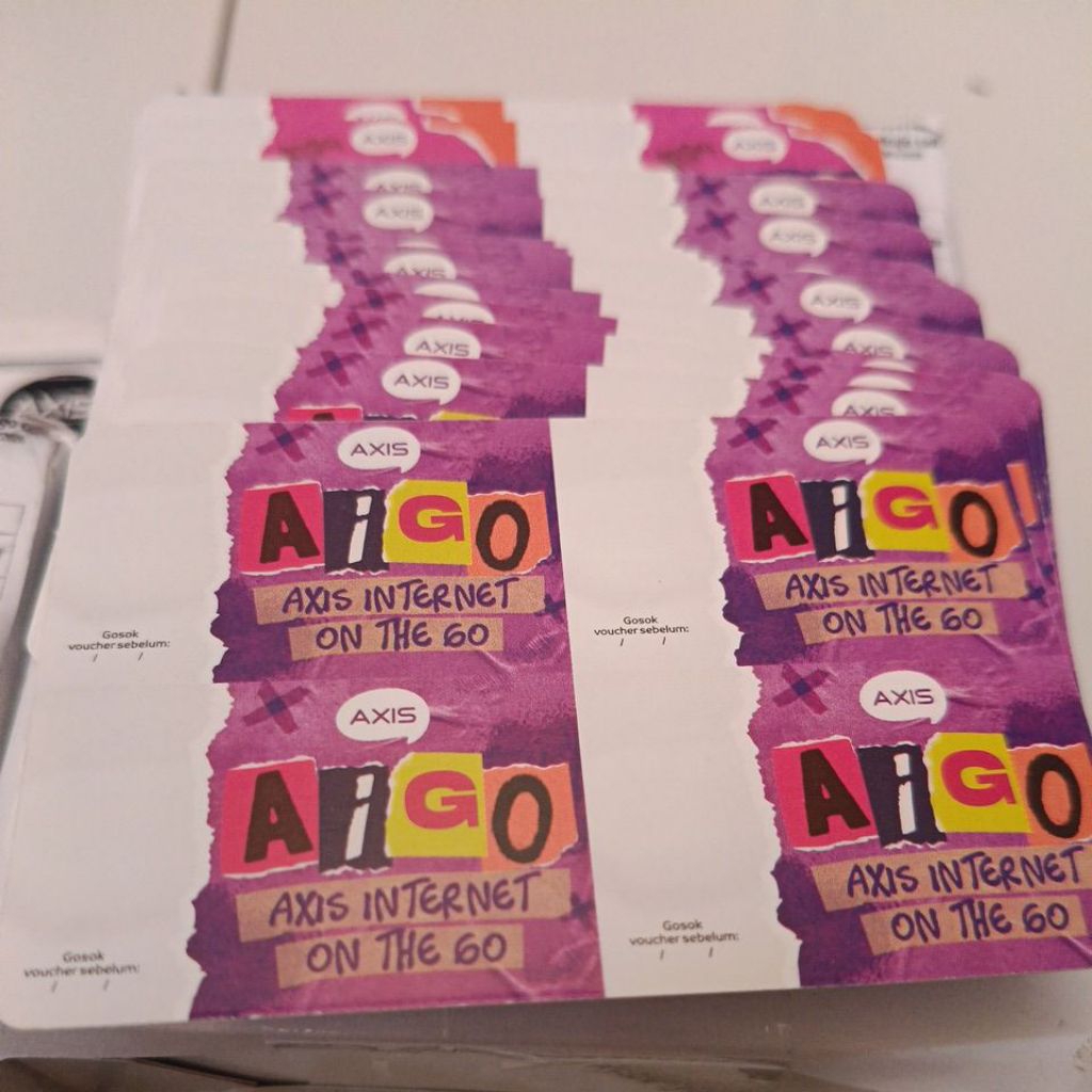 Voucher Axis kosong 200sn 50lembar