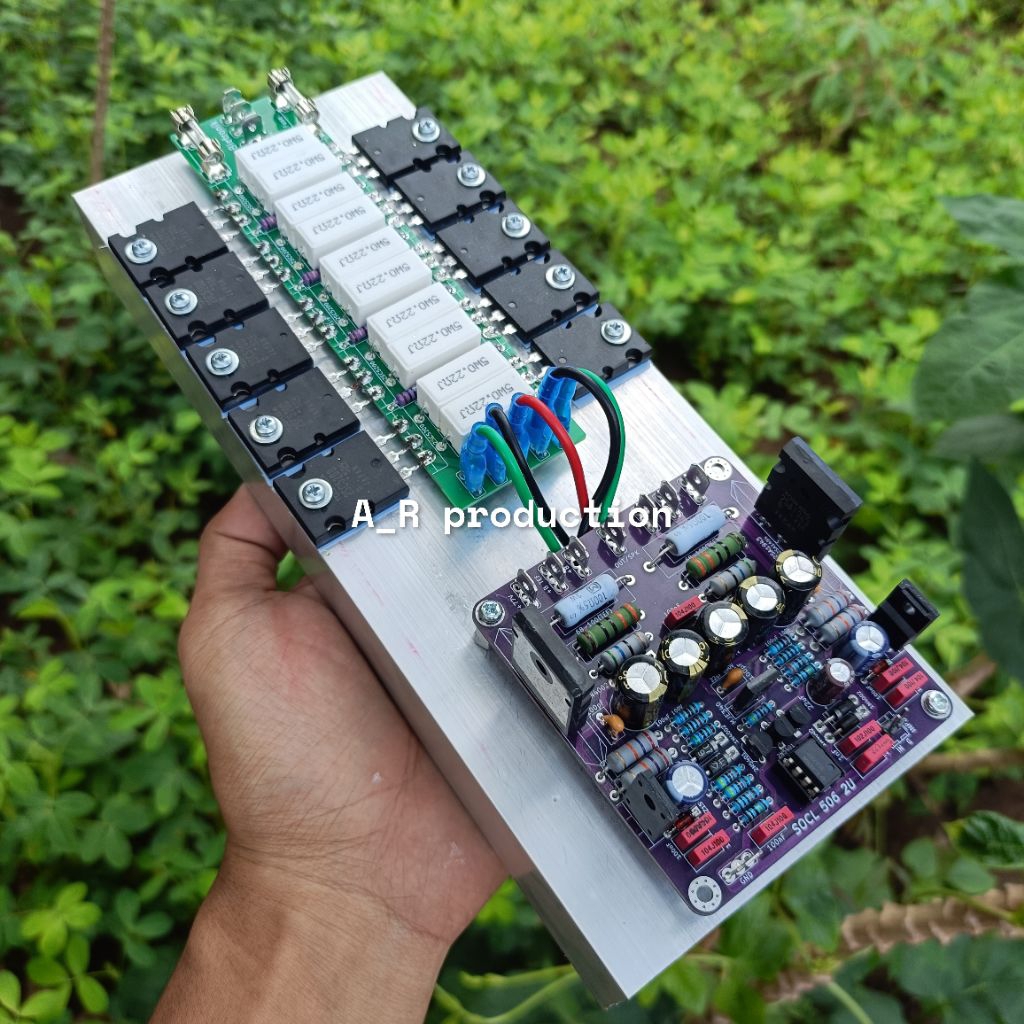 Driver power Socl 506 TEF dobel layer fullset heatsink sirip tebal 4mm tr final toshiba 524 tinggal 