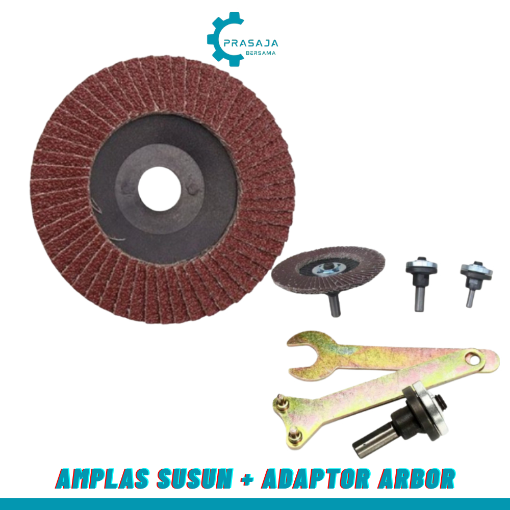 Amplas Susun FLap Disc Gerinda Tangan Untuk Mengamplas Besi Dan Kayu Tajam Awet Dengan Sambungan bor