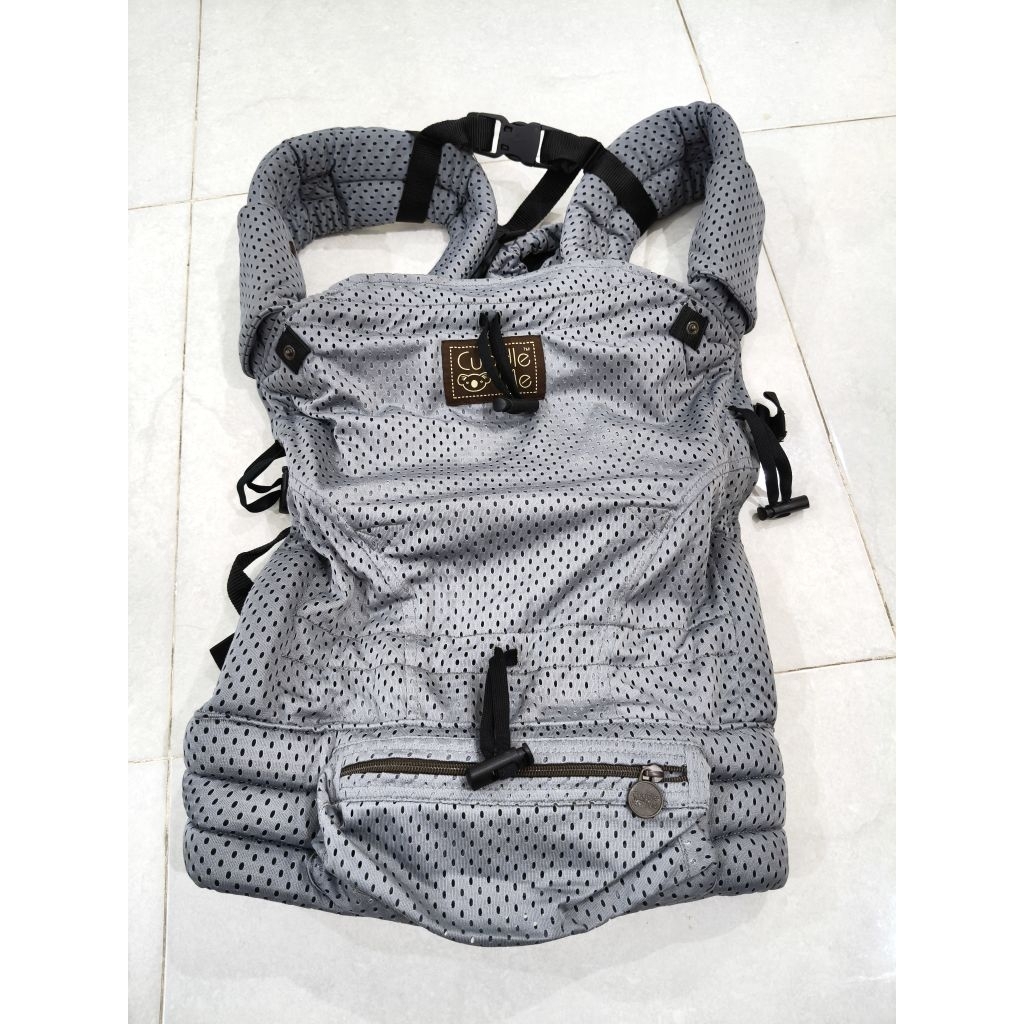 [Preloved] Gendongan Bayi Cuddle Me Levana Carrier Newborn Ergonomis Air Grey