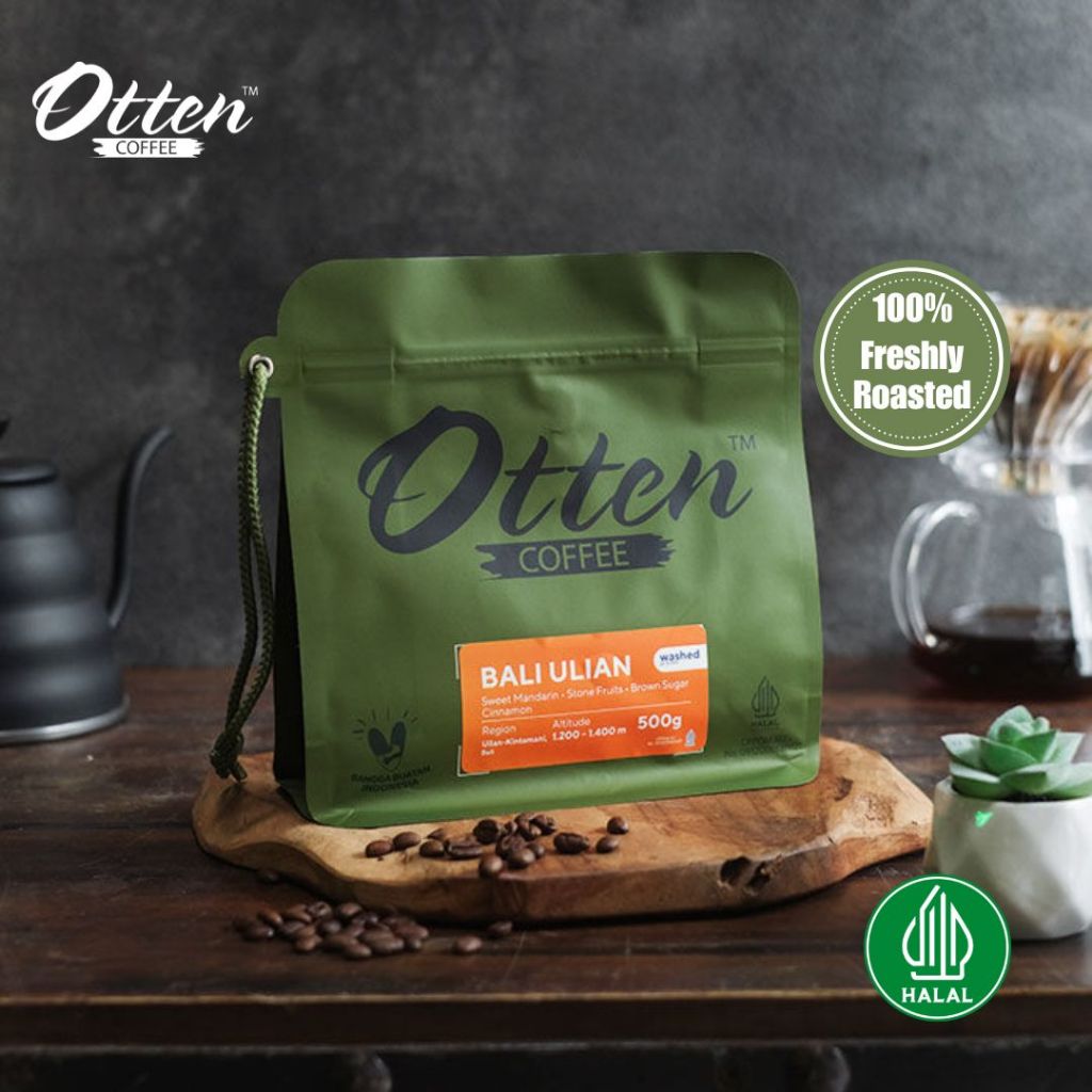 Kopi Arabica Bali Ulian Full Washed 500g - Biji / Bubuk Single Origin Otten Coffee Roasted Beans