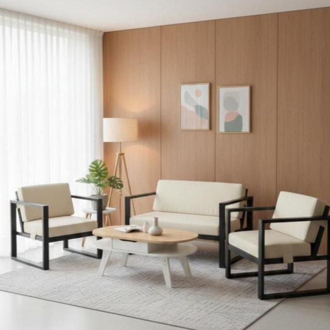 Xena Sofa Minimalis / Sofa Estetik / Sofa Meja Satu Set Ruang Tamu Modern / Sofa Elegan / Sofa Luffy
