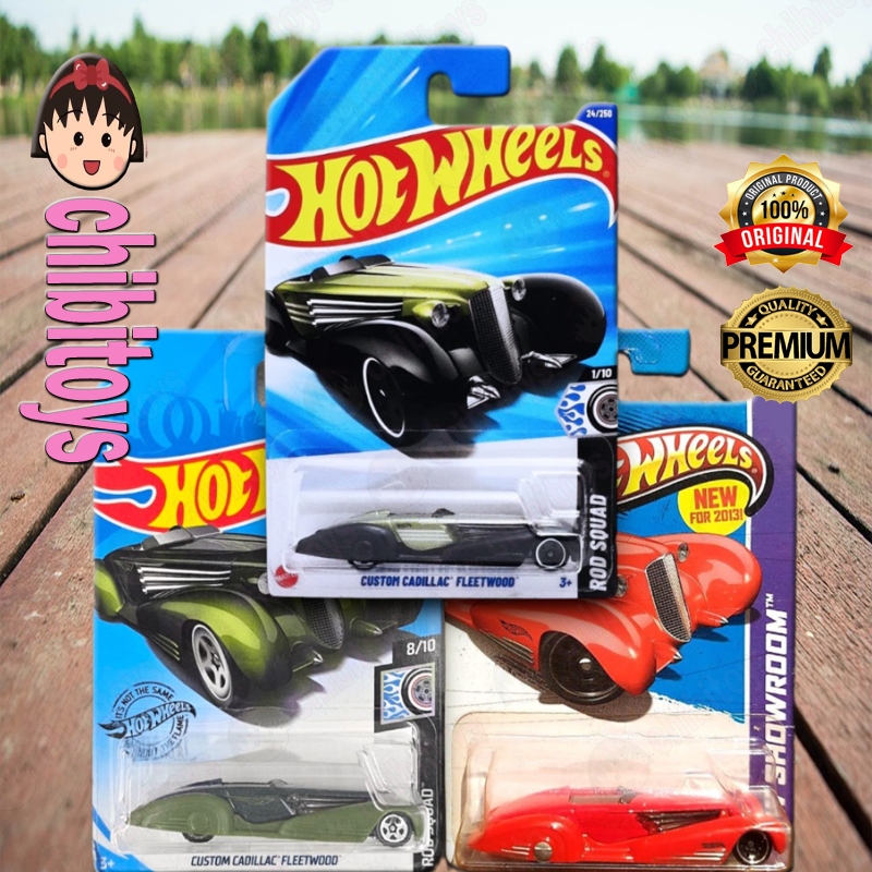 HOTWHEELS CUSTOM CADILLAC FLEETWOOD 2018 BIRU 2020 HIJAU - CLASSIC CAR MUSCLE ORIGINAL MATTEL