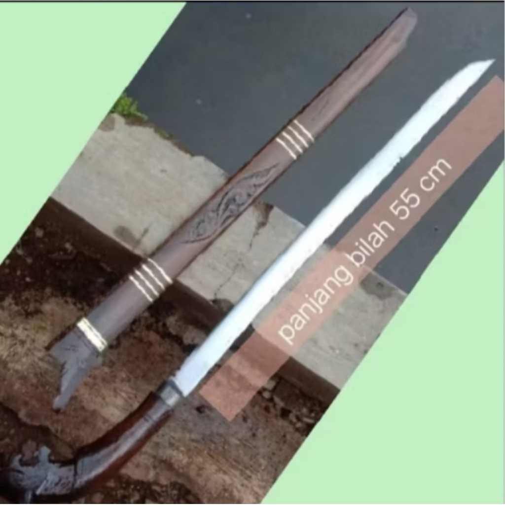 Golok Sembelih Gagang Macan / Golok Barlen Simpai / Pisau Gagang Macan