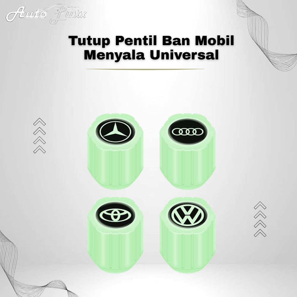 4PCS Tutup Pentil Ban Mobil Universal Glow In The Dark | Aksesoris Velg