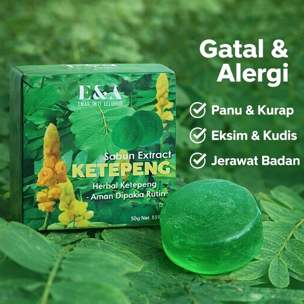 Sabun Ketepeng Ori, sabun anti bakteri,kuman dan menghilangkan gatal gatal