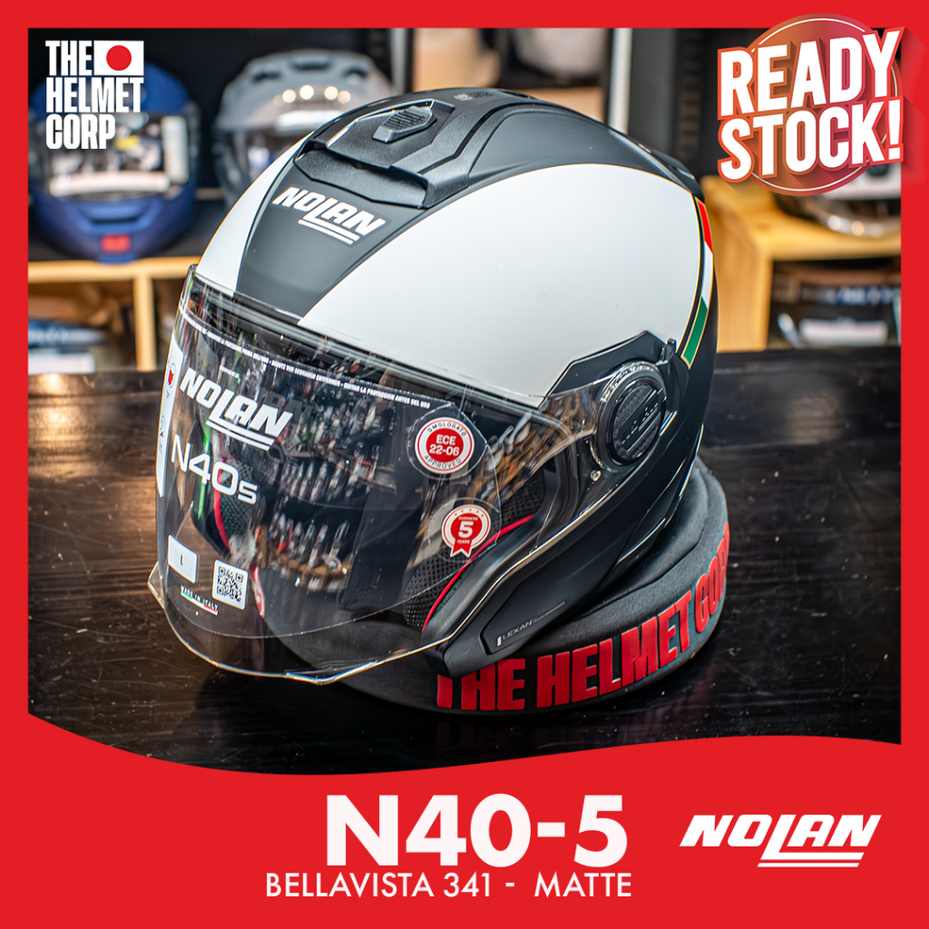 HELM HALF FACE NOLAN N40-5 BELLAVISTA 341 MATTE HELM HALF FACE PREMIUM N40-5