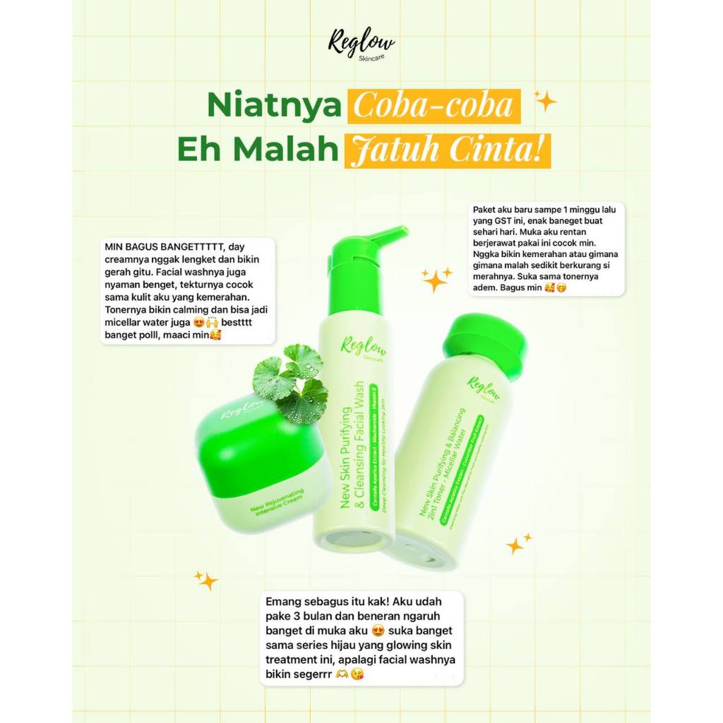 REGLOW Paket Basic I Reglow skin treatment I reglow Perawatan Kecantikan Wajah Glowing | Glow Skin T