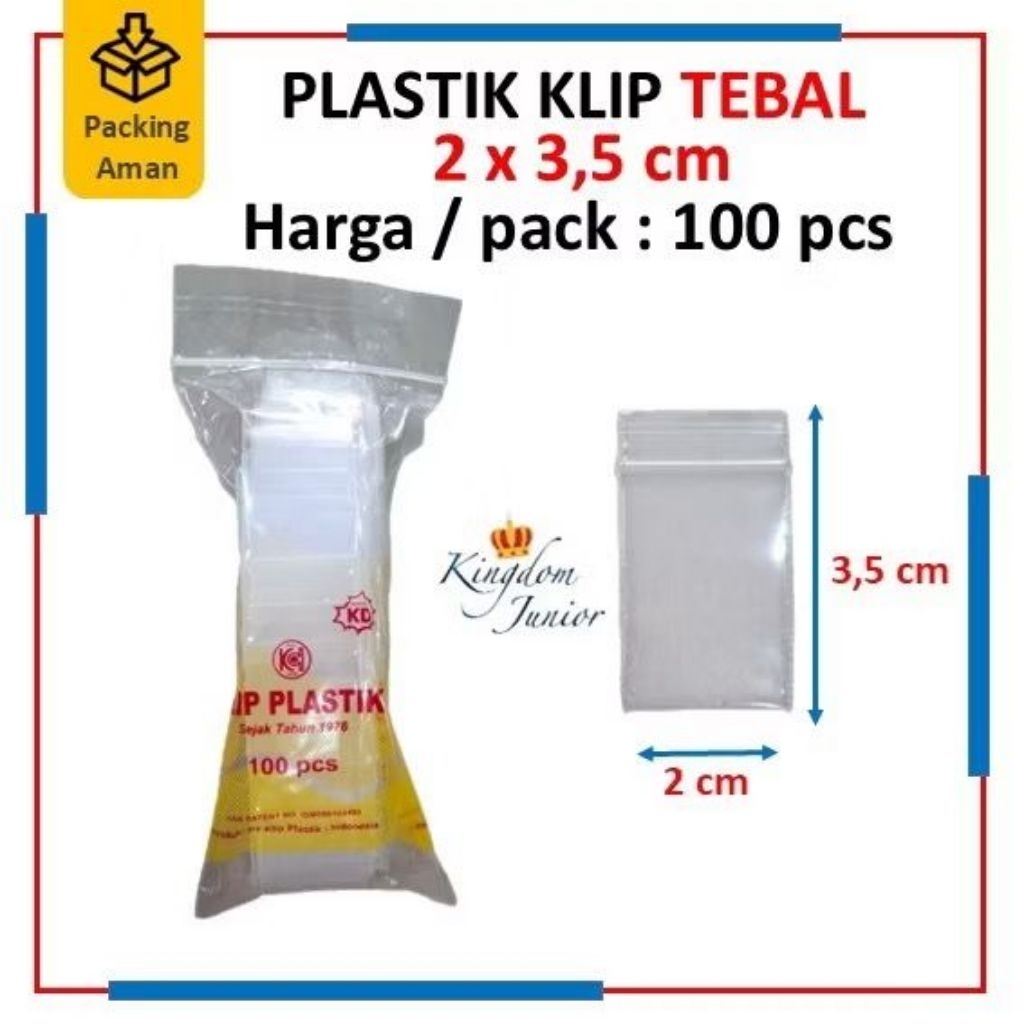 Plastik Klip Kecil Tebal 2x3.5cm | Klip 2x3.5cm | Klip Plastik 2x3.5 Tebal | Klip Kecil