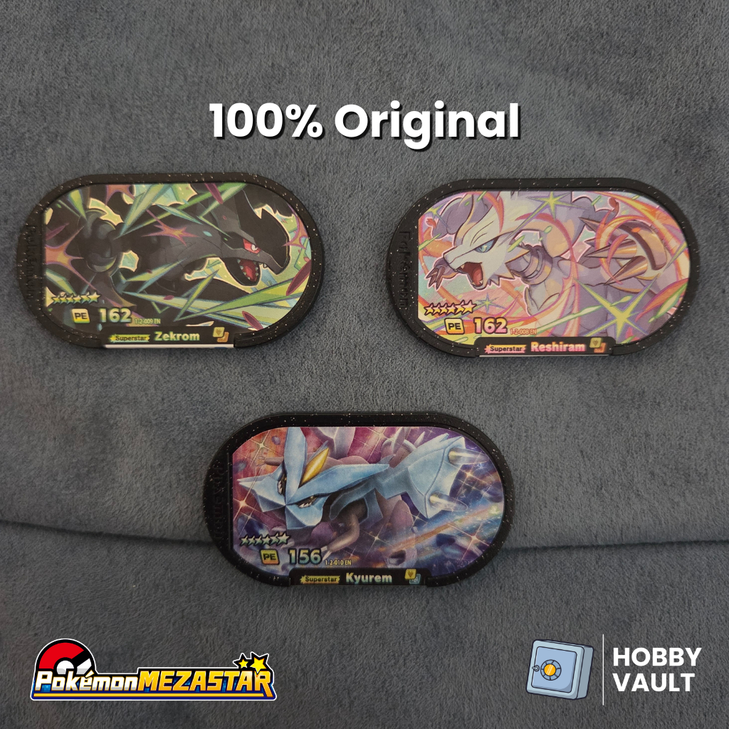 Pokemon Mezastar Tag Season 2 Original - Kyurem, Zekrom, Reshiram (Bintang 6 - B6)