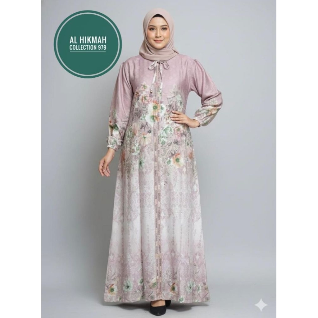 AL HIKMAH COLLECTION 979 Gamis Dress Cantik Mewah Elegan Eksklusif Update Terbaru 2026 Nyaman Luxury