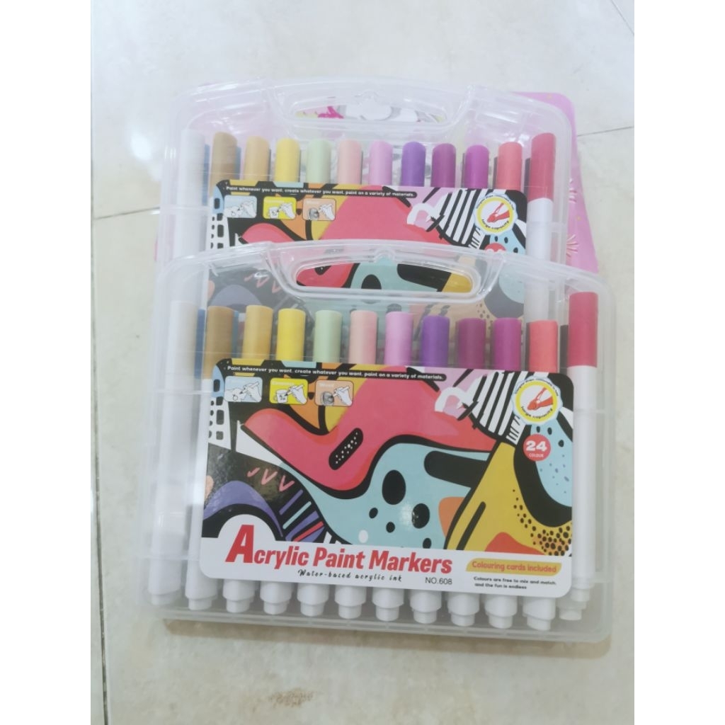 ( AJ ) Spidol Warna ART Set 24pc // Spidol Serbaguna // Spidol WarnaWarni