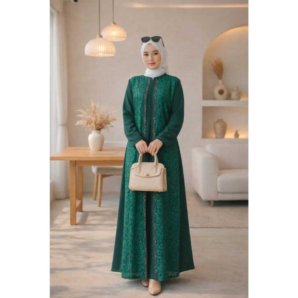 baru gamis tika dress alfaro collection mewah Azmia brukat cantik Latifa kekinian fashion muslim Sha