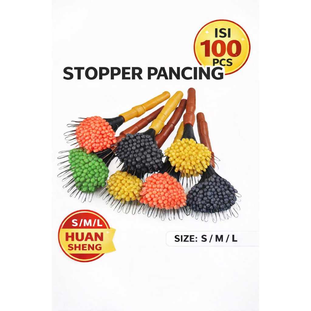 Stopper Pancing HuanSheng isi 100Pcs / Pembatas Pelampung / Stopper Pelampung
