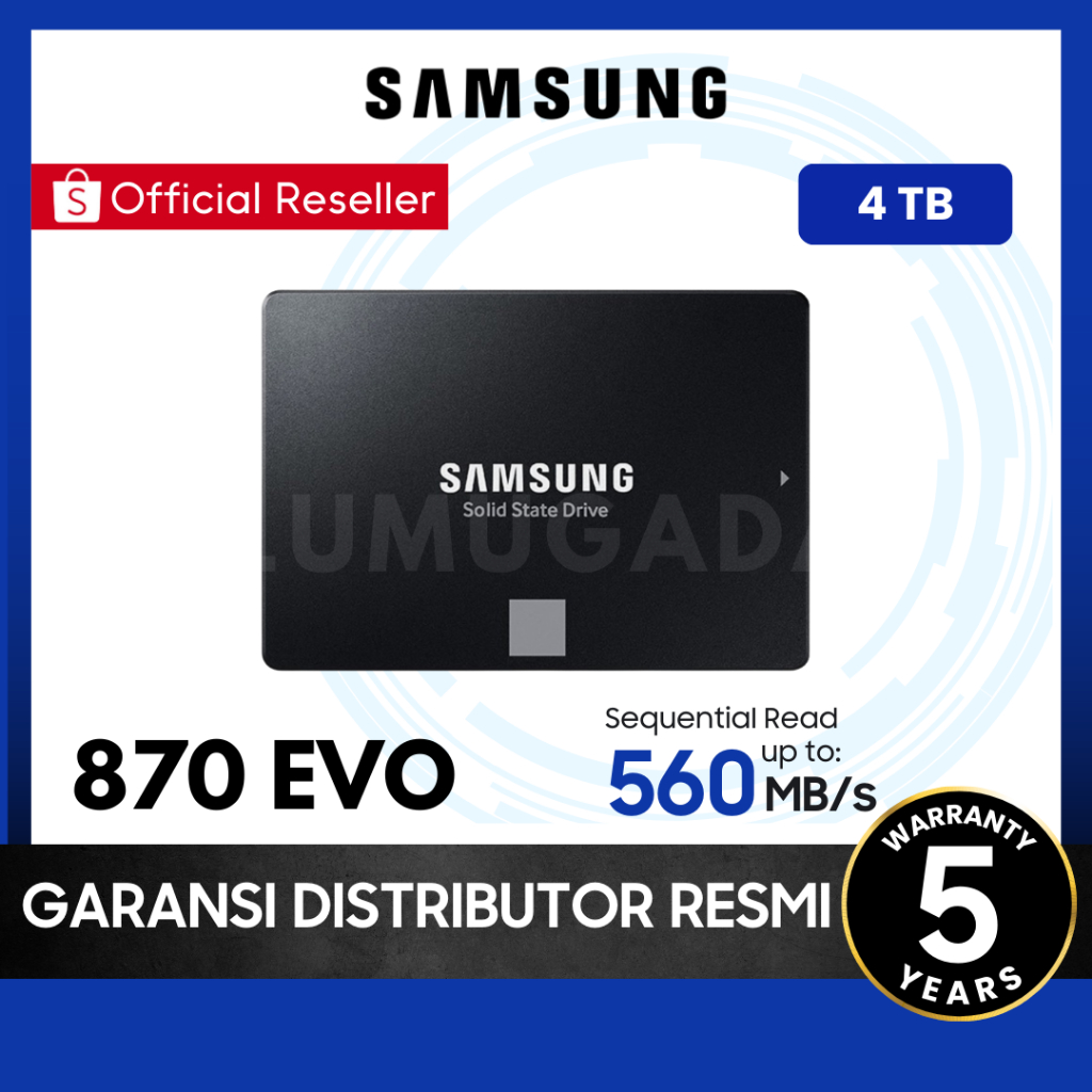 Samsung SSD 870 EVO 2TB / 4TB 2.5" SATA3 Internal 870 QVO 8TB SSD SATA III - Garansi Distributor Res
