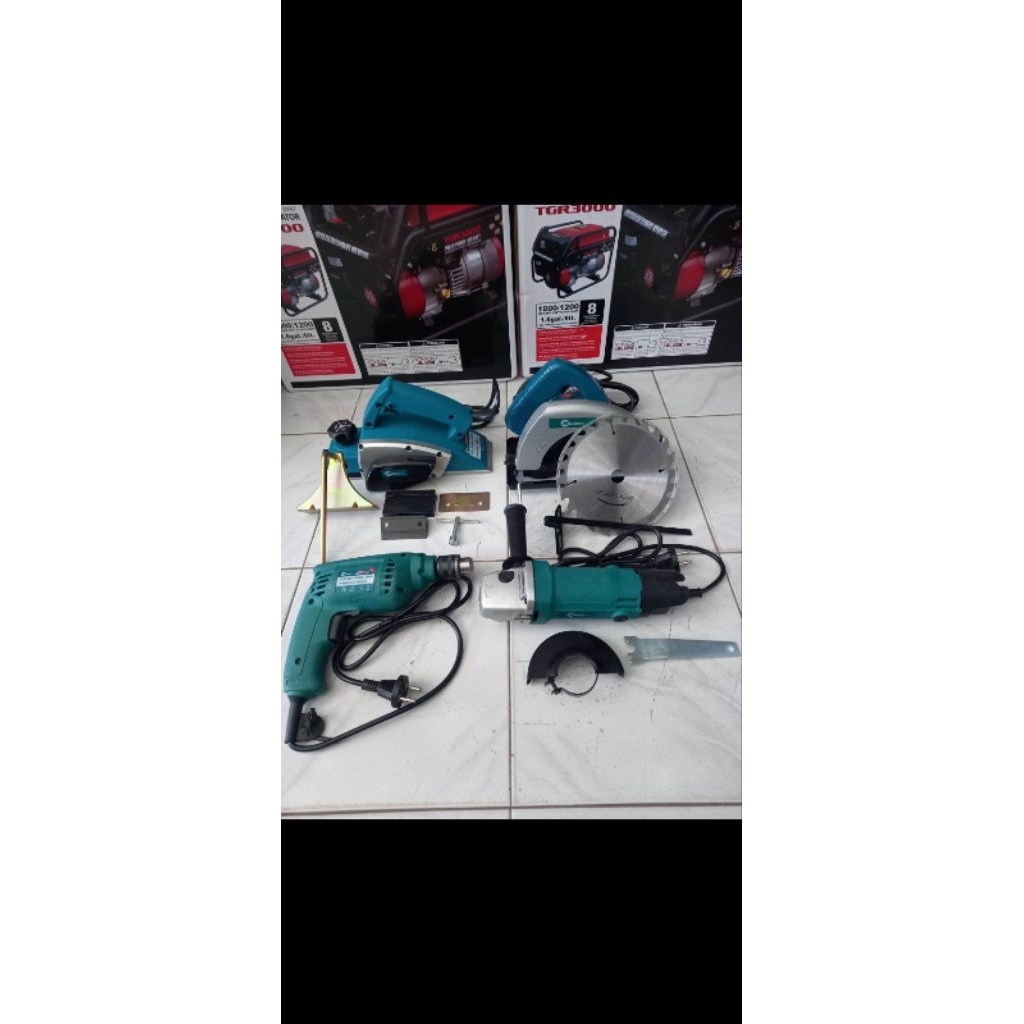 Promo cuci gudang,,Alat pertukangan kayu mesin satu set 4pcs..PROMO CUCI GUDANG