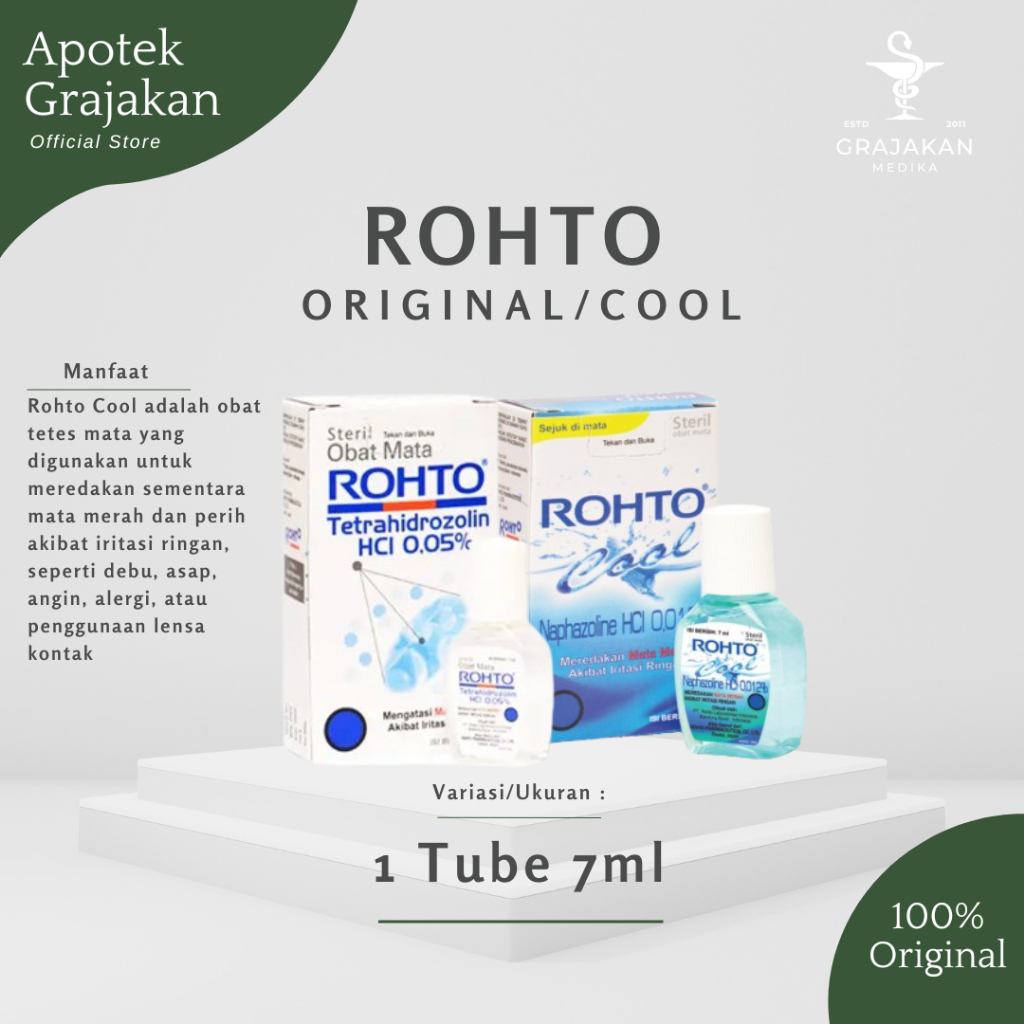 ROHTO COOL, ROHTO OBAT MATA OBAT STERIL MATA. 7ML