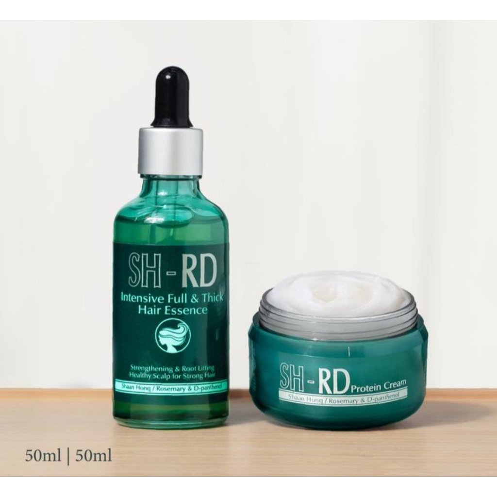 SH-RD Intensive Full & Thick Hair Essence dan SH-RD Protein Cream 50ml. Keduanya merupakan produk pe