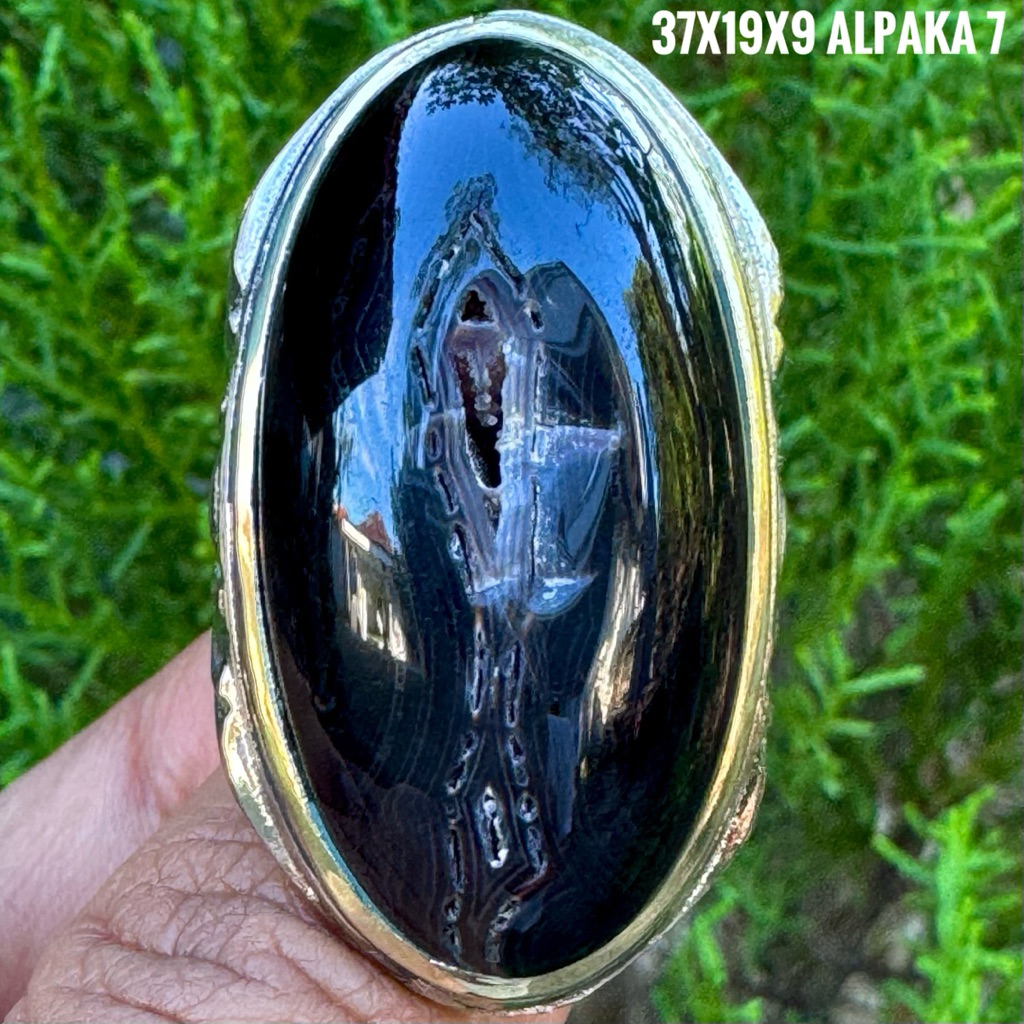 Cincin Batu Akik Natural Yaman Wulung