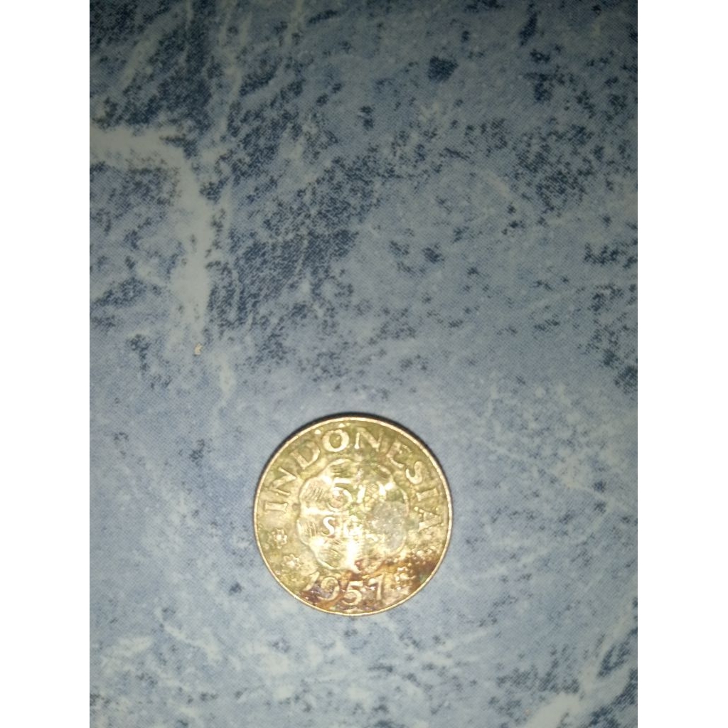 UANG KOIN 50 SEN KUNO DIPONEGORO ( original ) 1957