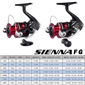 Reel Shimano Sienna 2019 Gear Ratio 5:0:1