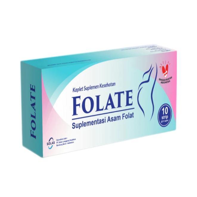 Folate 100 Kaplet - Suplementasi Asam Folat Ibu Hamil - Folic Acid 1000 mcg