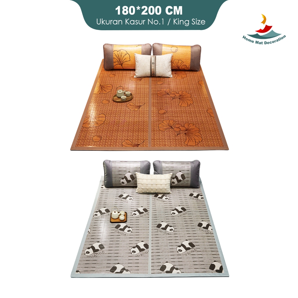 Tikar Bambu Motif Terbaru Tikar Bambu Tatami Ukuran 180x200cm Desain Motif Tebal Lampit Bambu /X13A1