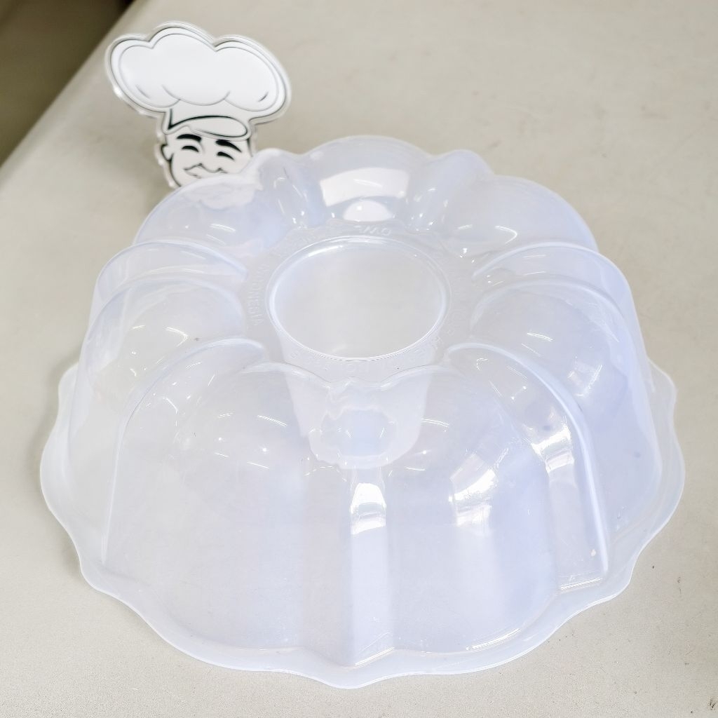 Cetakan Puding Amerika 20Cm Plastik / Cetakan Agar Agar Amerika 20Cm (Diameter 20Cm, Tinggi 7Cm)