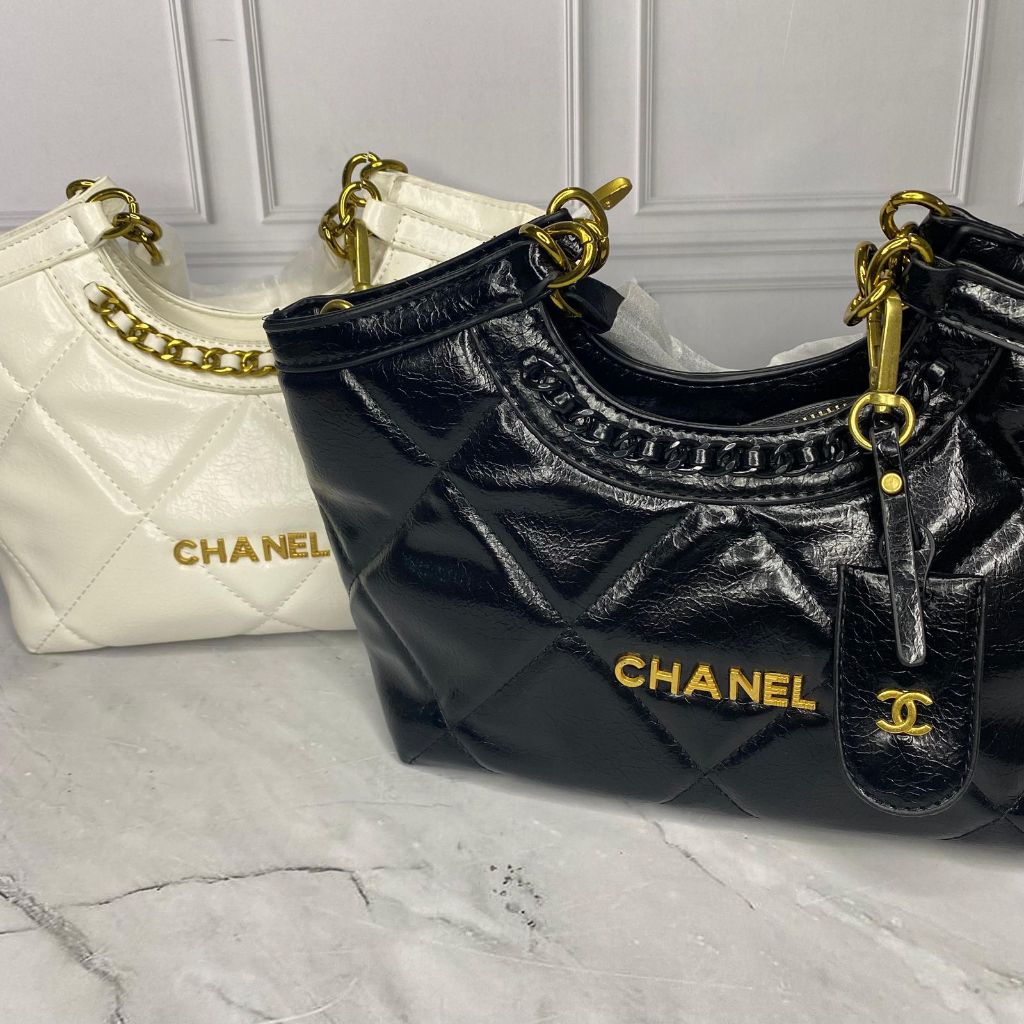 Tas Wanita Gaya Chanel, Tas Kecil Wanita, Tas Mewah Ringan Serbaguna Bertekstur, Tas Selempang (prel