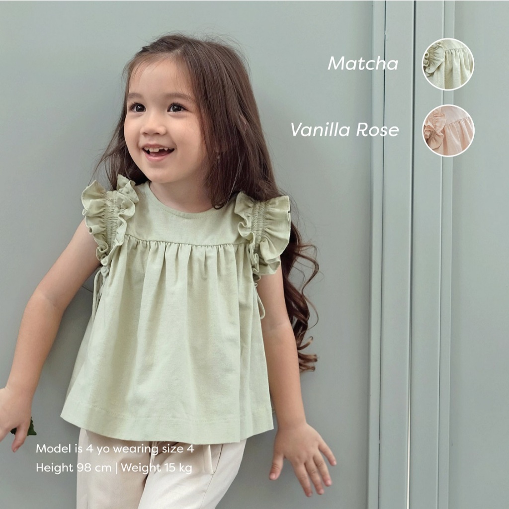 Candybella Ruffle Blouse - Atasan Anak | Atasan Anak Perempuan | Baju Atasan Anak Perempuan | Baju A