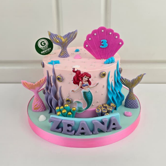 CAKE TEMA MERMAID / KUE ULANG TAHUN MERMAID
