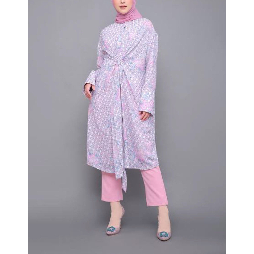 Nada Puspita Monogram Flower Wrap Tunik Size S New