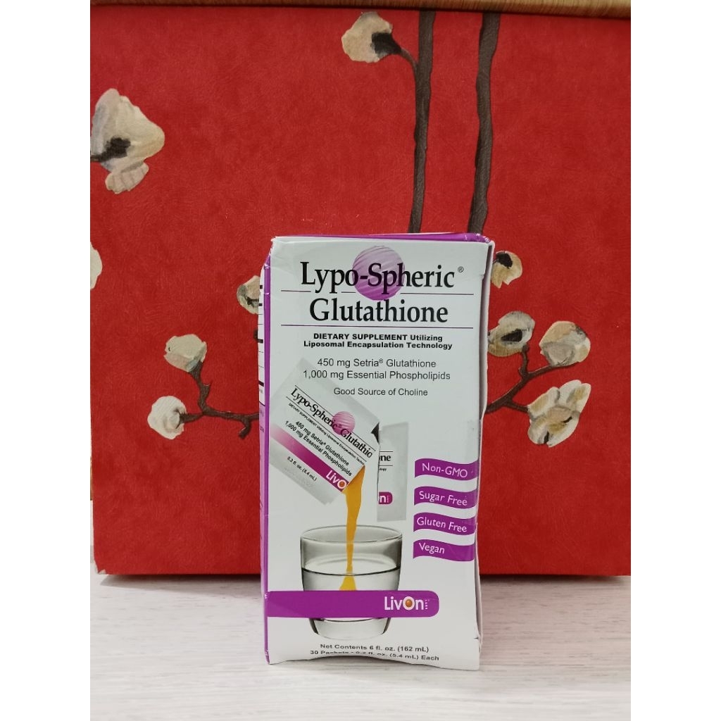 LivOn Labs Lypo-Spheric liposomal 450 mg glutathione 1000 mg phospolipids 30 packet