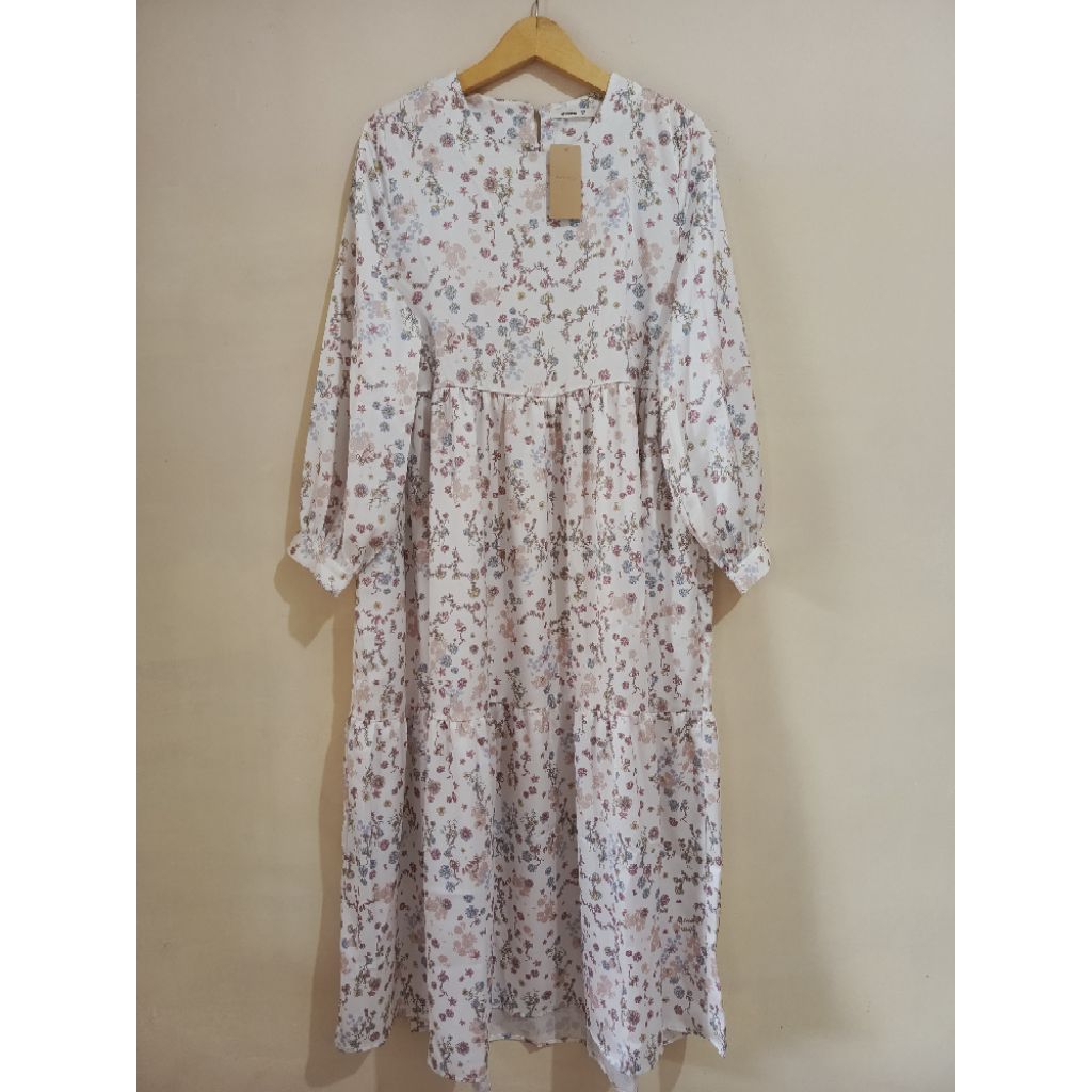 ET CETERA gamis wanita lengan panjang plisket original