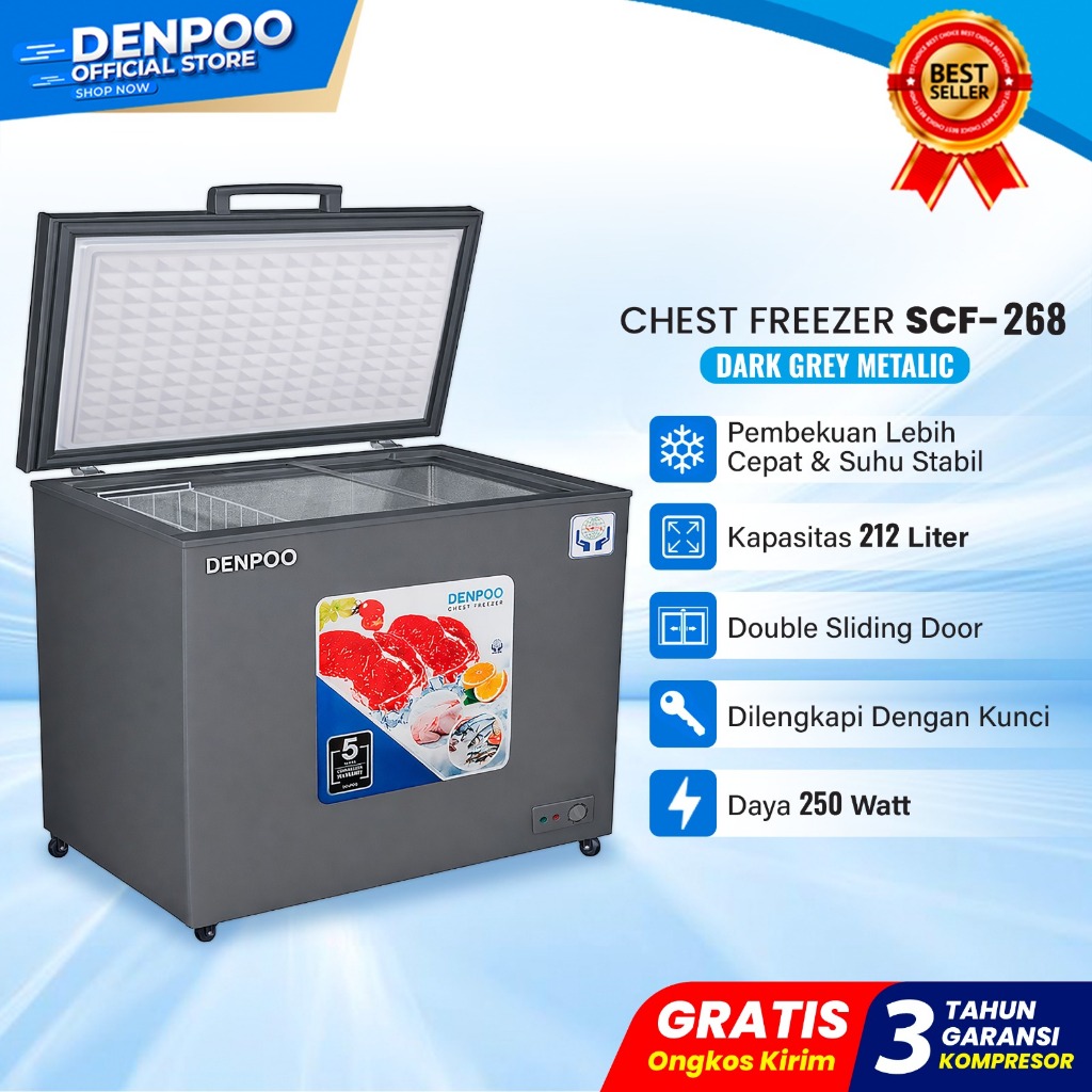 Chest freezer Denpoo SCF 268 CG