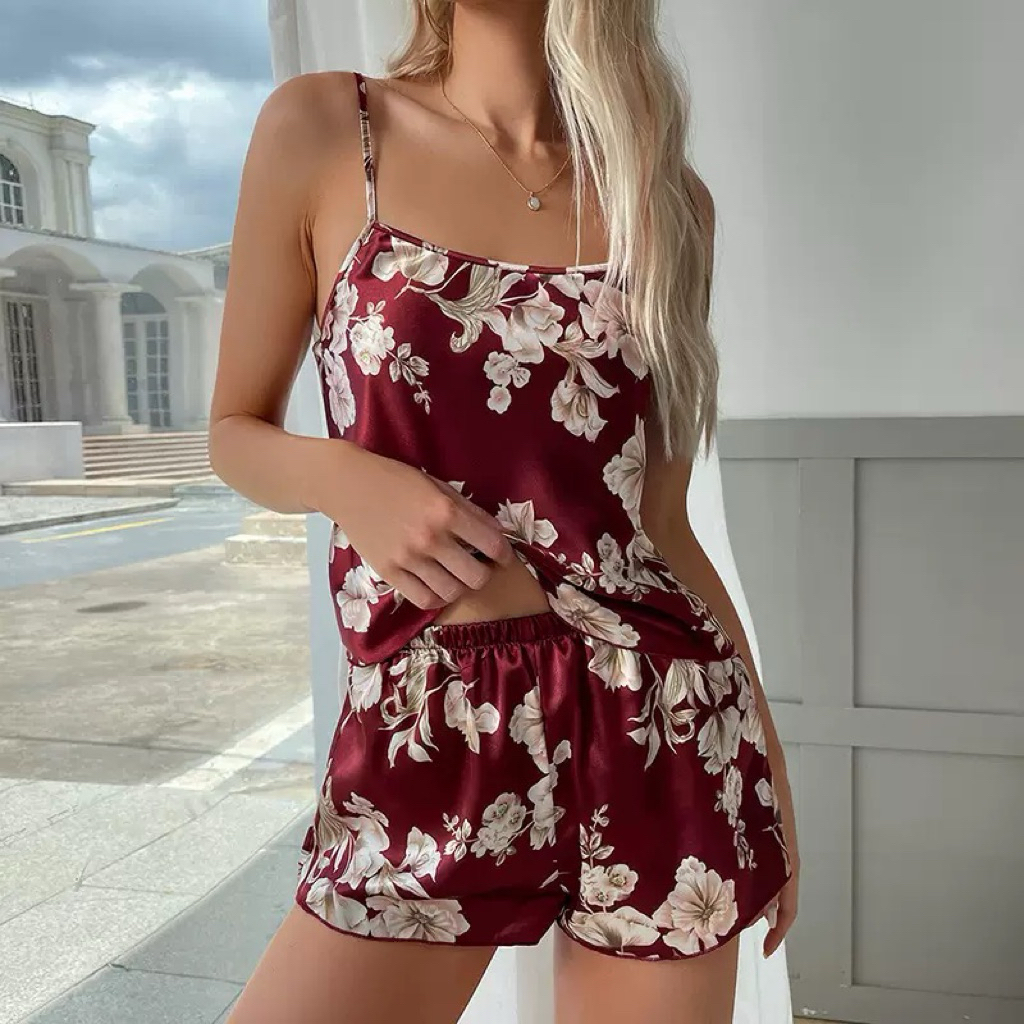 SETELAN PIYAMA SATIN SEXY IMPORT/SET SATIN/BAJU TIDUR SATIN