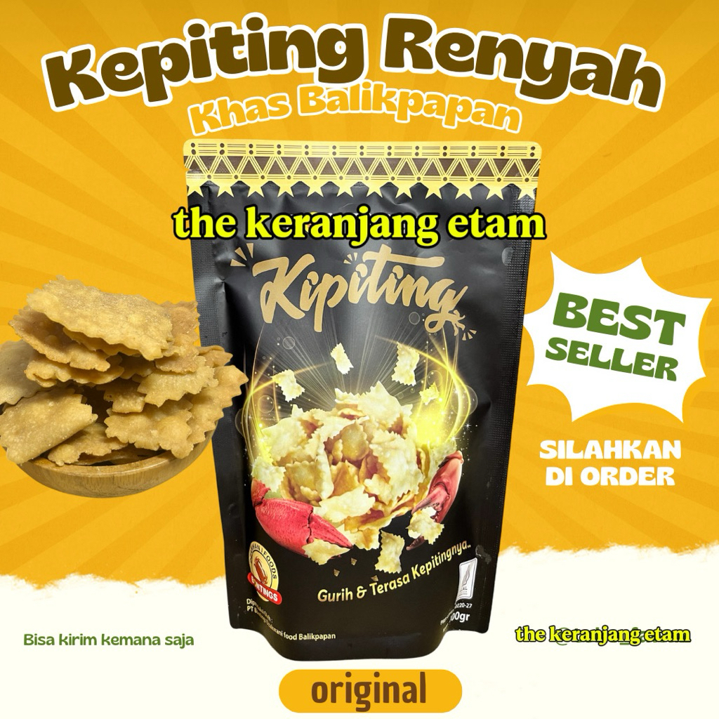 Cemilan Oleh-oleh Kepiting Renyah Bontings Khas Balikpapan