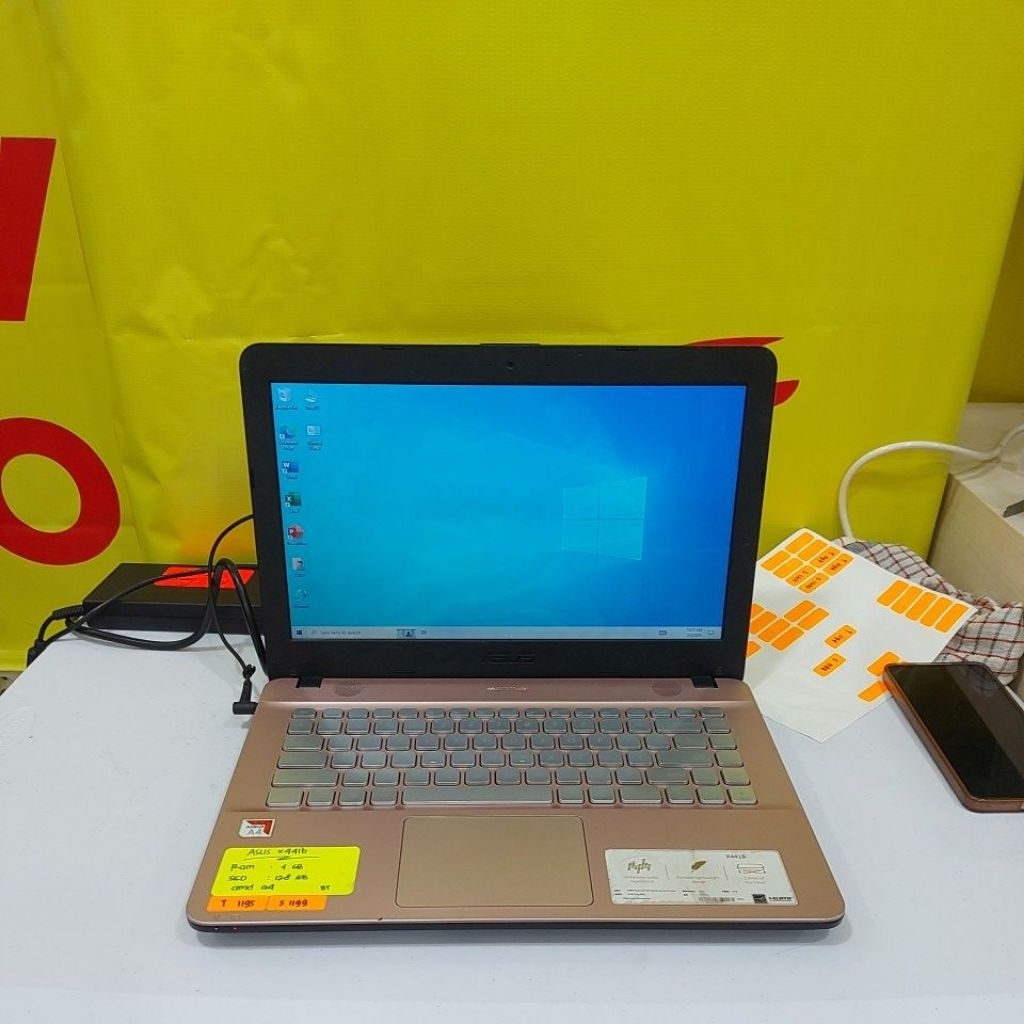 laptop asus x441b amd a4 9125 ram 4gb ssd 128gb minus baterai 1199