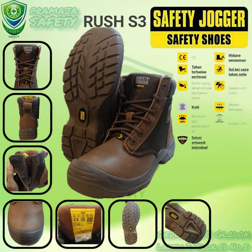 Sepatu Safety Jogger Rush S3 Original Shoes / Safety Jogger Rush S3 Original