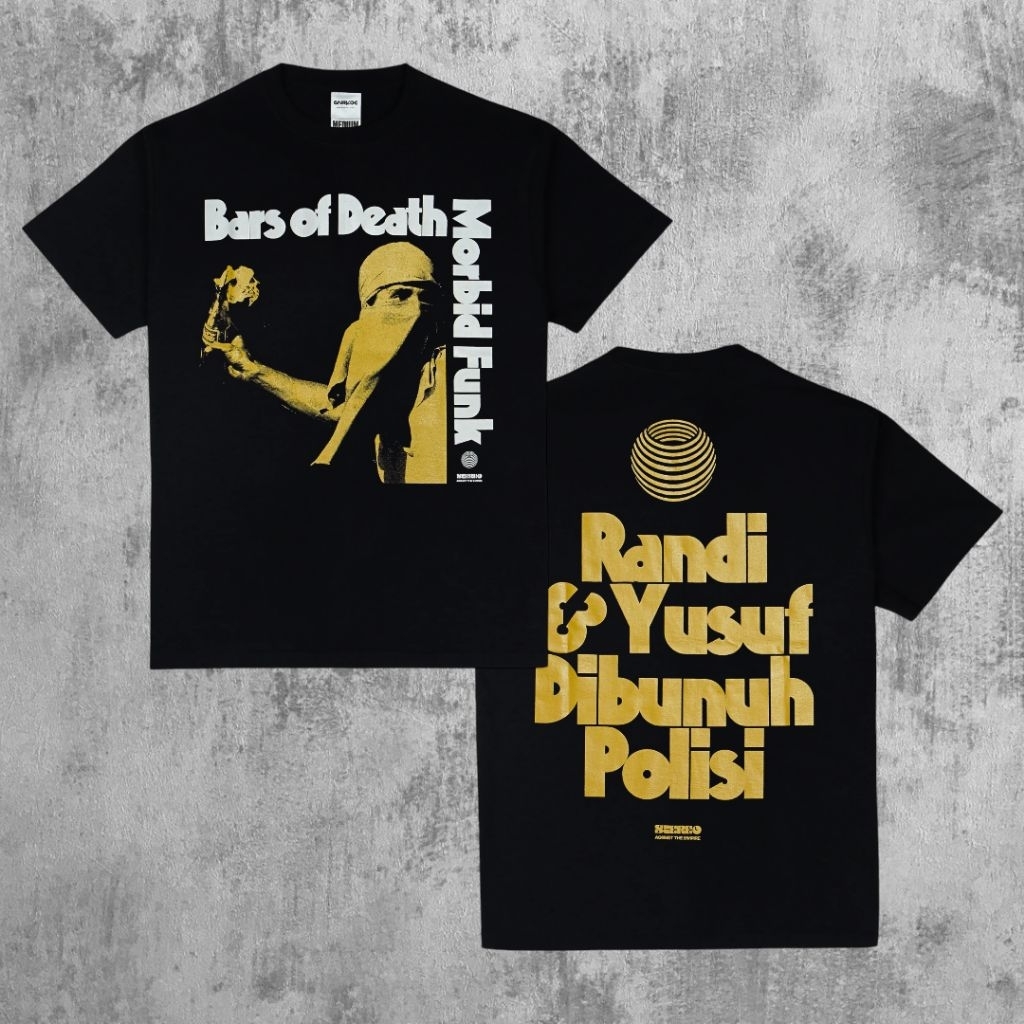 T-Shirt - BARS OF DEATH - RANDI & YUSUF / DIBUNUH (Likeblackmerch)