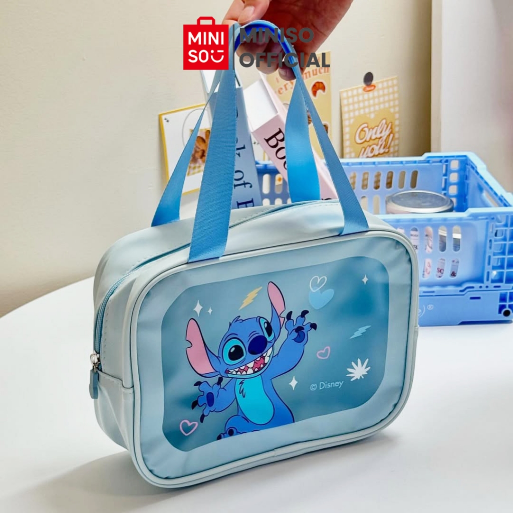 Miniso Travel Storage Bag Polyester Transparent Disney Lilo & Stitch Stitch