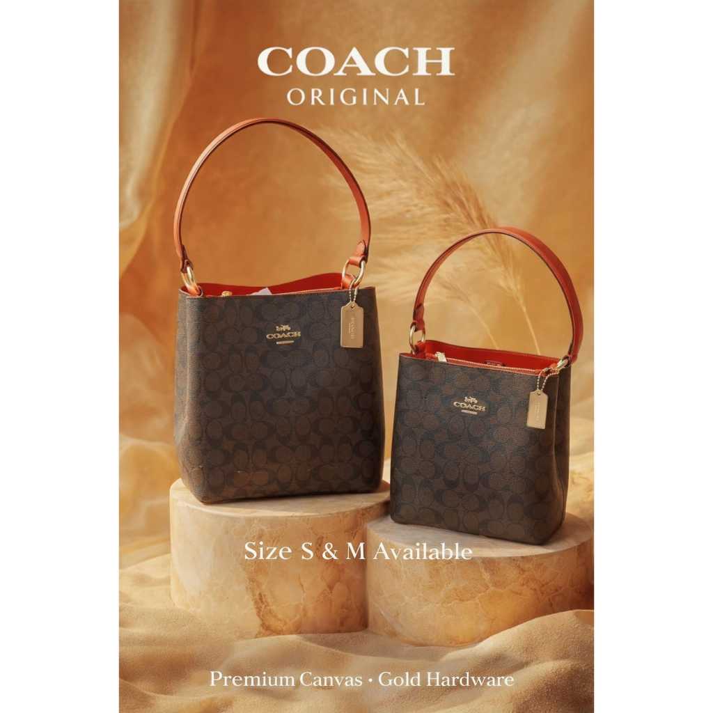 COACH BUCKET BAG SIGNATURE MERAH -TOTE BAG ORIGINAL STORE - CLEARANCE  STOK LUAR NEGRI